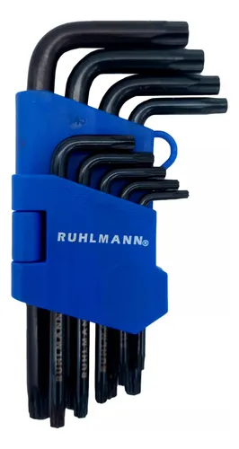 llaves "l" torx x 9 pc.cortas. ruhlman