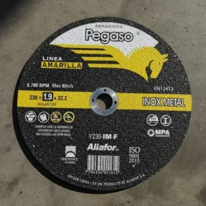 disco corte 230x1.9 amarillo plano (pegaso)