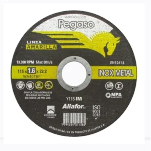 disco corte 115x3 amarillo deprimido (pegaso)