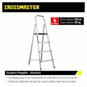 escalera aluminio 4 escalones crossmaster