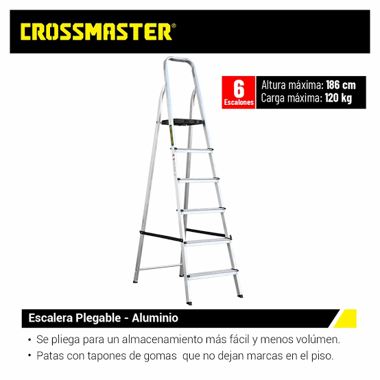 escalera aluminio 6 escalones crossmaster escalera aluminio 6 escalones crossmaster